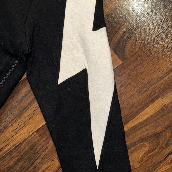 NEIL BARRETT Contrasting Thunderbolts Slim Fit Side Zips Sweater Medium READ - Picture 4 of 14